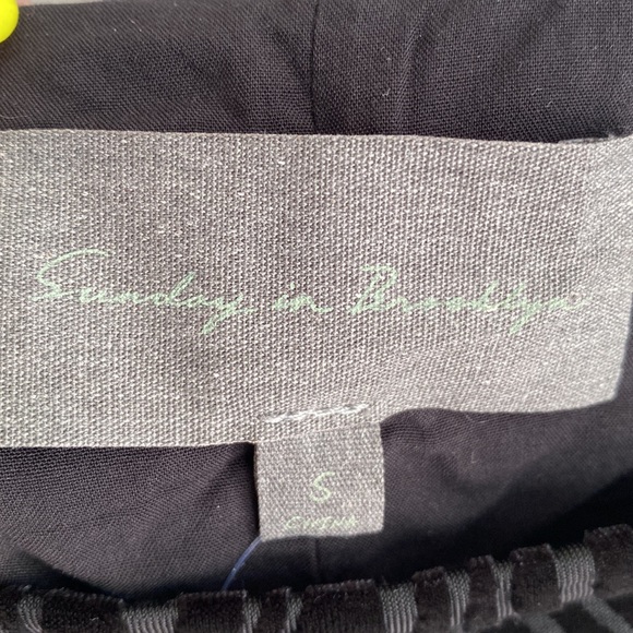 Anthropology Sunday in Brooklyn velvet black motif Tank Blouse, Size S, NWT - Picture 6 of 13